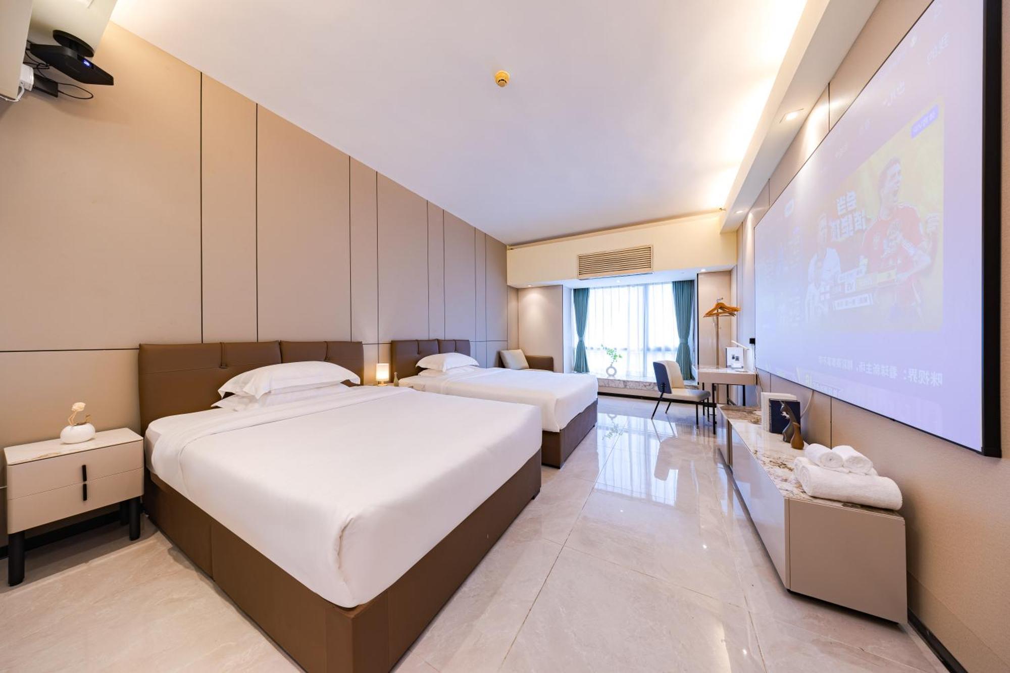 Yu Manju High-Floor Huge-Screen Audiovisual Hotel-Guangzhou Tower Zhujiang New Town Sports West Road Branch ภายนอก รูปภาพ