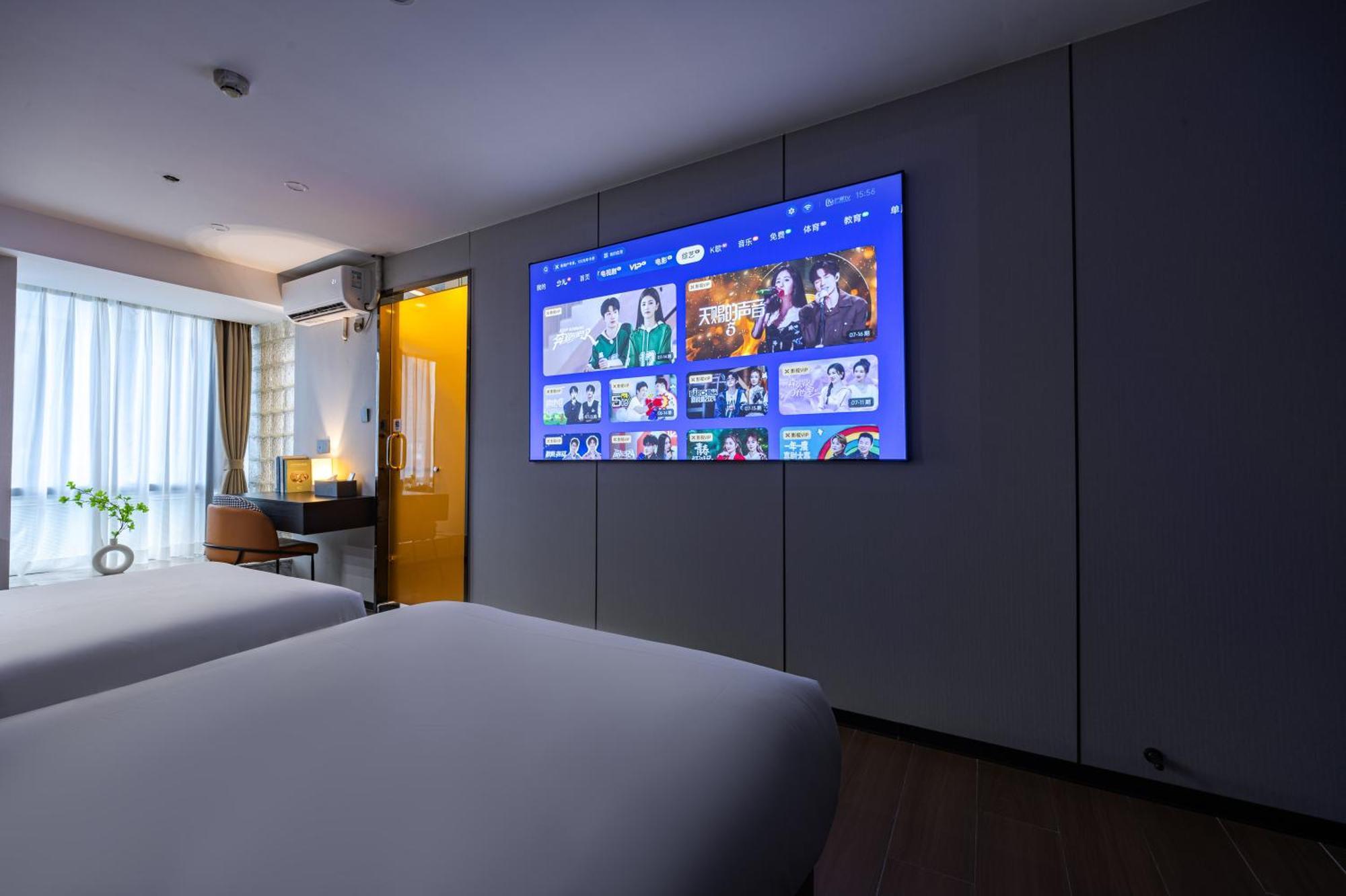 Yu Manju High-Floor Huge-Screen Audiovisual Hotel-Guangzhou Tower Zhujiang New Town Sports West Road Branch ภายนอก รูปภาพ
