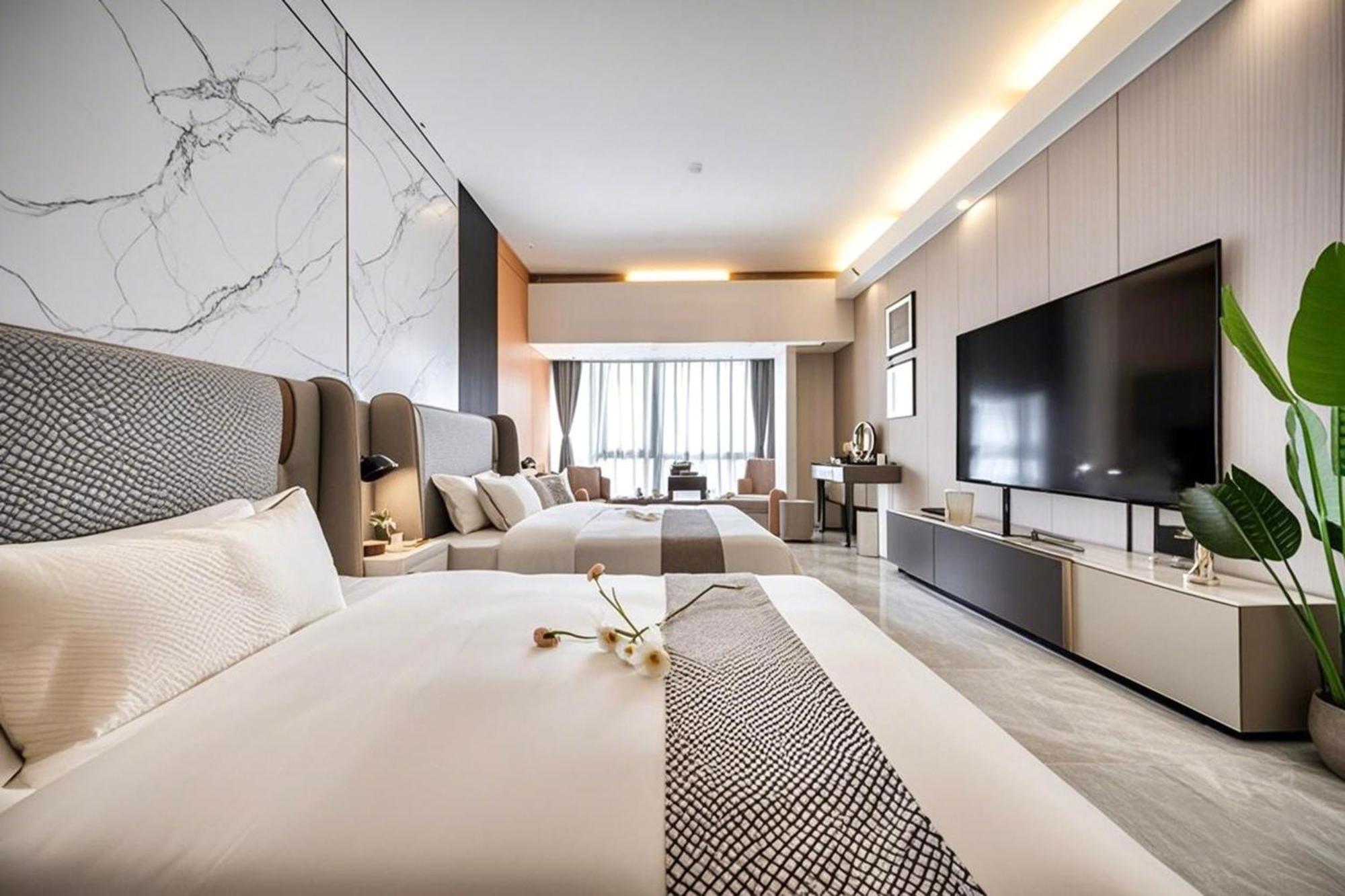 Yu Manju High-Floor Huge-Screen Audiovisual Hotel-Guangzhou Tower Zhujiang New Town Sports West Road Branch ภายนอก รูปภาพ